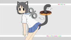 Cats Anime donuts anime girls cat ears cat tail Nichijou 