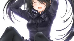 Cats Dogs Anime dress anime girls pantyhose black hair panties 