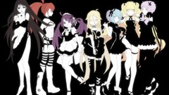 Cats dress blondes pink hair long hair brunettes mew short hair 