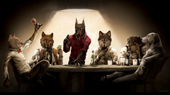 Cats poker Dogs furry