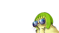 Cats sunglasses melon Simple