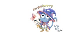 Cats white background fairy tail Happy (Fairy Tail)