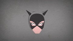 Catwoman minimalistic grey background blo0p
