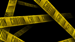 Caution band words stripe