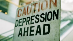 Caution warning signs Typography Depression