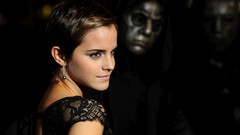 Celebrity Actress short hair emma watson premier Death Eaters