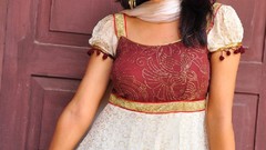 Celebrity fashion Actress stills smiling white dress models 