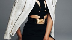 Celebrity fashion brunettes models photo shoot Bambi Northwood 