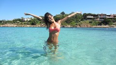 Celebrity oceanscape bikini top Andreia Rodrigues