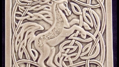 Celtic horse emblem logo