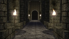 Cgi hallway dungeons Pillars