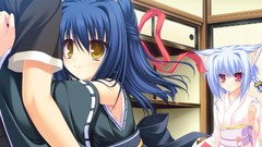 Cgi nekomimi blue hair