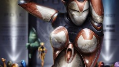 Cgi robot girl gynoid