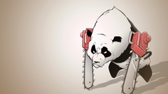 Chainsaw panda bears artwork
