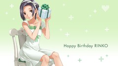 Chairs dress Gifts sitting anime girls brown eyes short hair 