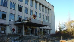 Chernobyl apocalyptic zone ( Pripyat buildings Ukraine 