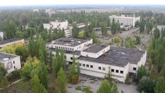 Chernobyl apocalyptic zone ( Pripyat buildings Ukraine 