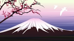 Cherry blossoms artwork mount
