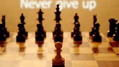 Chess Typography never give up