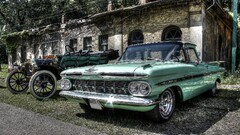 Chevrolet oldtimer Car vintage hdr vehicle green cars oldtimers
