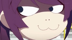 Chibi bakemonogatari purple hair