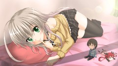 Chibi green eyes nyaruko Haiyore! Nyaruko-san Cthugha Kuuko 