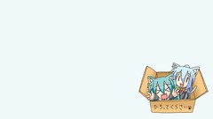 Chibi hatsune miku vocaloid animal ears suzu Simple Background 