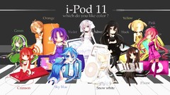 Chibi white hair red eyes blondes blue hair pink hair pink eyes 