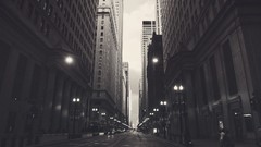 Chicago monochrome USA cities cityscapes financial district