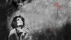 Chick brunette smoking