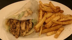 Chickens food french fries