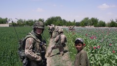 Children Poppies Army soldiers military crops fields infantry 