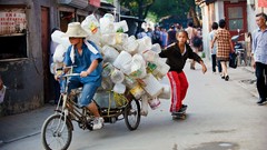 China children Actors The Karate Kid Skateboarding streets 