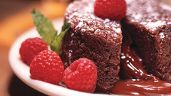 Chocolate desserts raspberries cakes