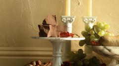 Chocolate grapes pears fruits