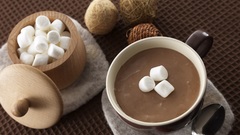 Chocolate marshmallow beverages hot