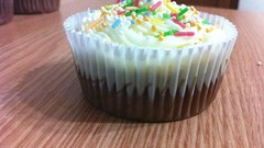 Chocolate sprinkles icing vanilla