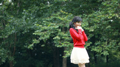 Choi byul red sweater