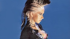 Christina Aguilera mohawk blue