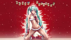Christmas anime girls hatsune miku vocaloid Christmas outfits 