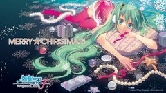 Christmas anime girls hatsune miku vocaloid project diva