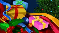 Christmas Gifts multicolor christmas tree vectors