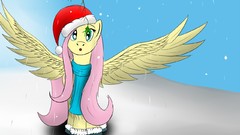 Christmas santa claus hat my little pony mistletoe Fluttershy
