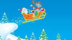 Christmas santa claus reindeer