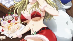 Christmas strawberries blondes anime girls blue eyes boku wa 