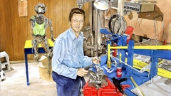 Christopher walkenbuilding Optimus Prime