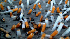 Cigarettes stubs smoking fags