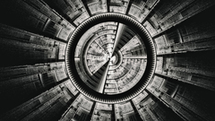 Circles spiral grayscale