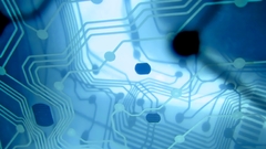 Circuits computer chip abstract