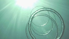 Circular bubbles water abstract